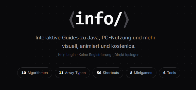Info Page Vorschau